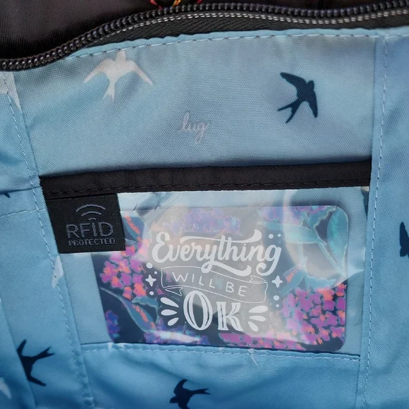 Lug Black Skyliner Tote with Rainbow Stitching - Picture 6 of 8